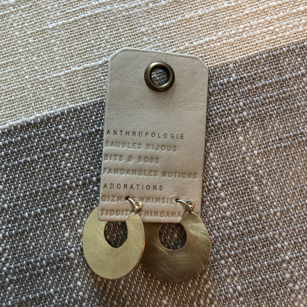 Anthropologie gold hoop earrings